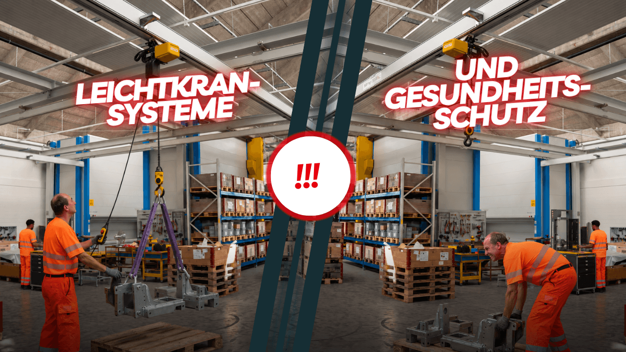Lasten mit Leichtkran heben VS Lasten ohne Kran heben.